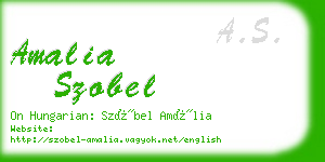 amalia szobel business card